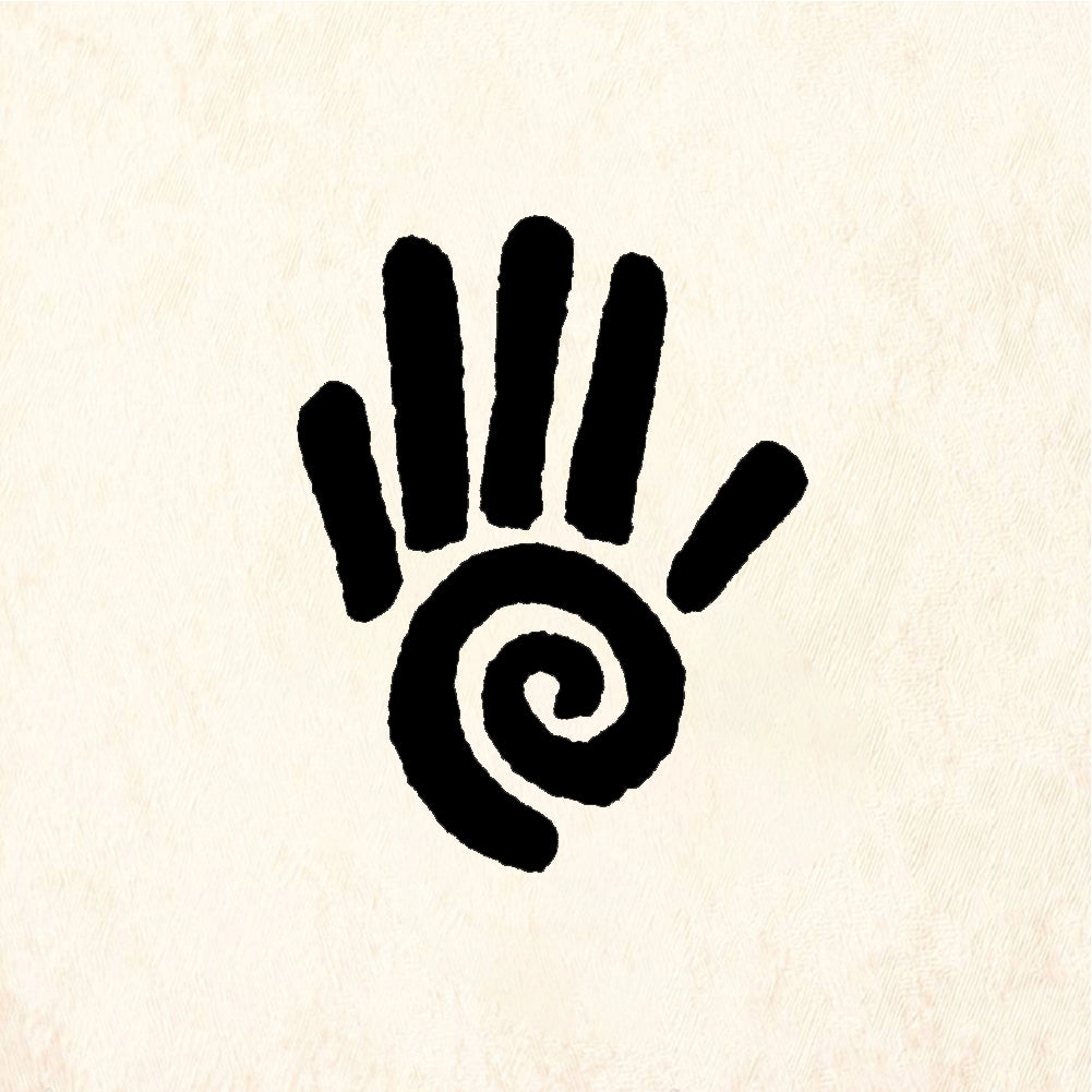 StampaFe Swirl hand, sm. left Small Swirl Hand Left - Rubber Stamp 0.75 x 1