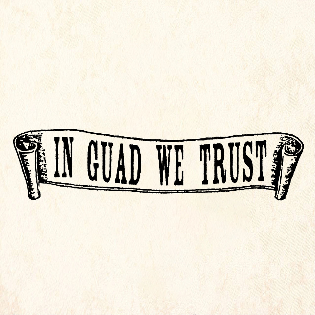 StampaFe IN GUAD WE TRUST Banner - Rubber Stamp 1.5 x 0.25
