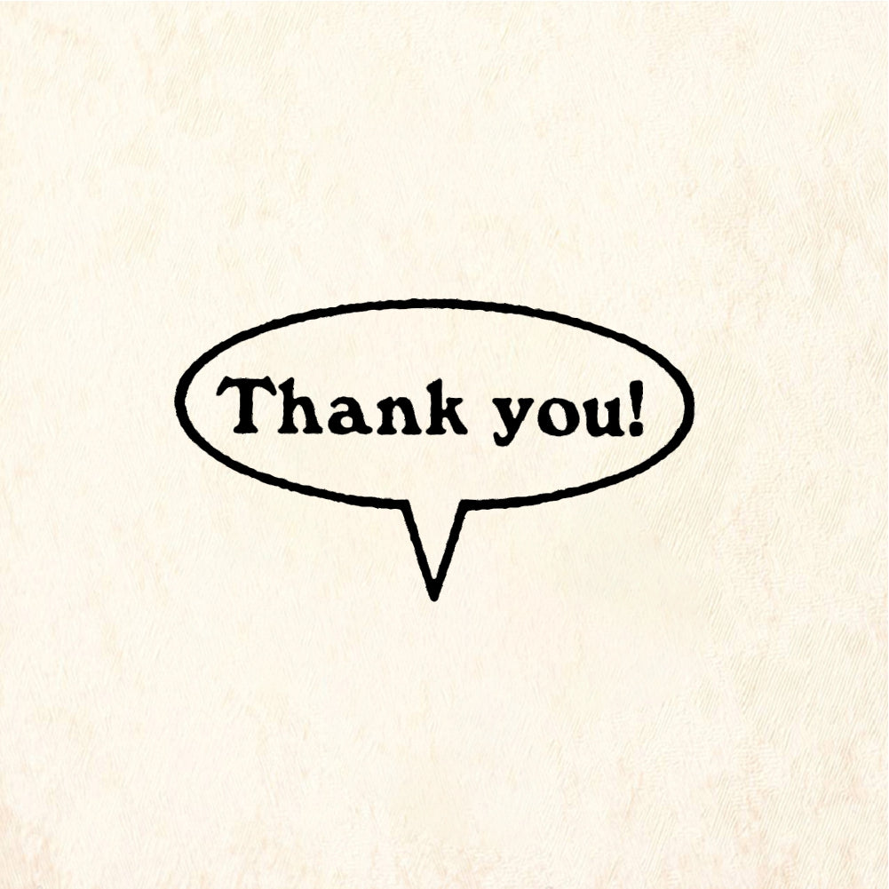 StampaFe Thank you! balloon Thank You Balloon - Rubber Stamp 0.75 x 0.25