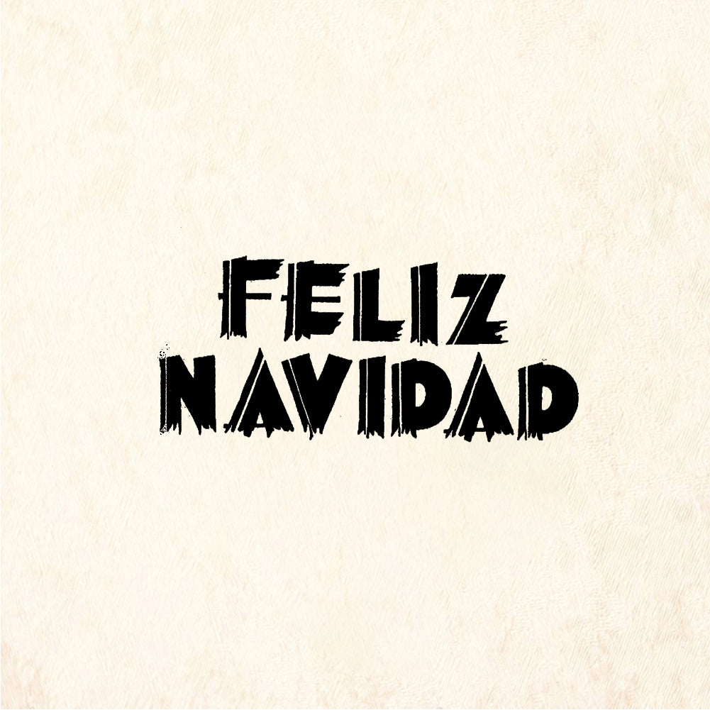 StampaFe FELIZ NAVIDAD, ragged Feliz Navidad - Rubber Stamp 2.25 x 1