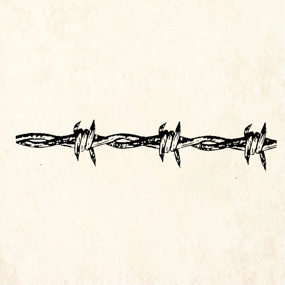 StampaFe Large Fat Barbed Wire Border Rubber Art Stamp