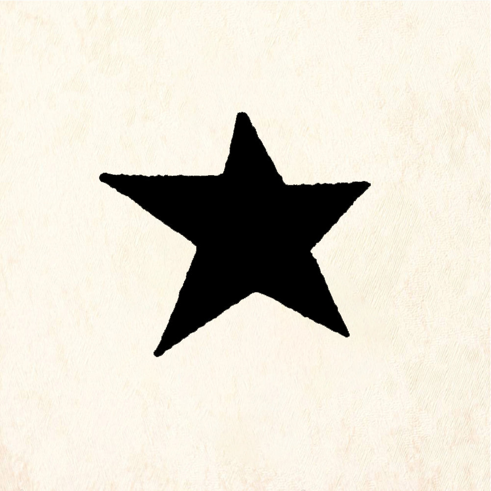 StampaFe Solid star, sharp - Rubber Stamp 0.5 x 0.75