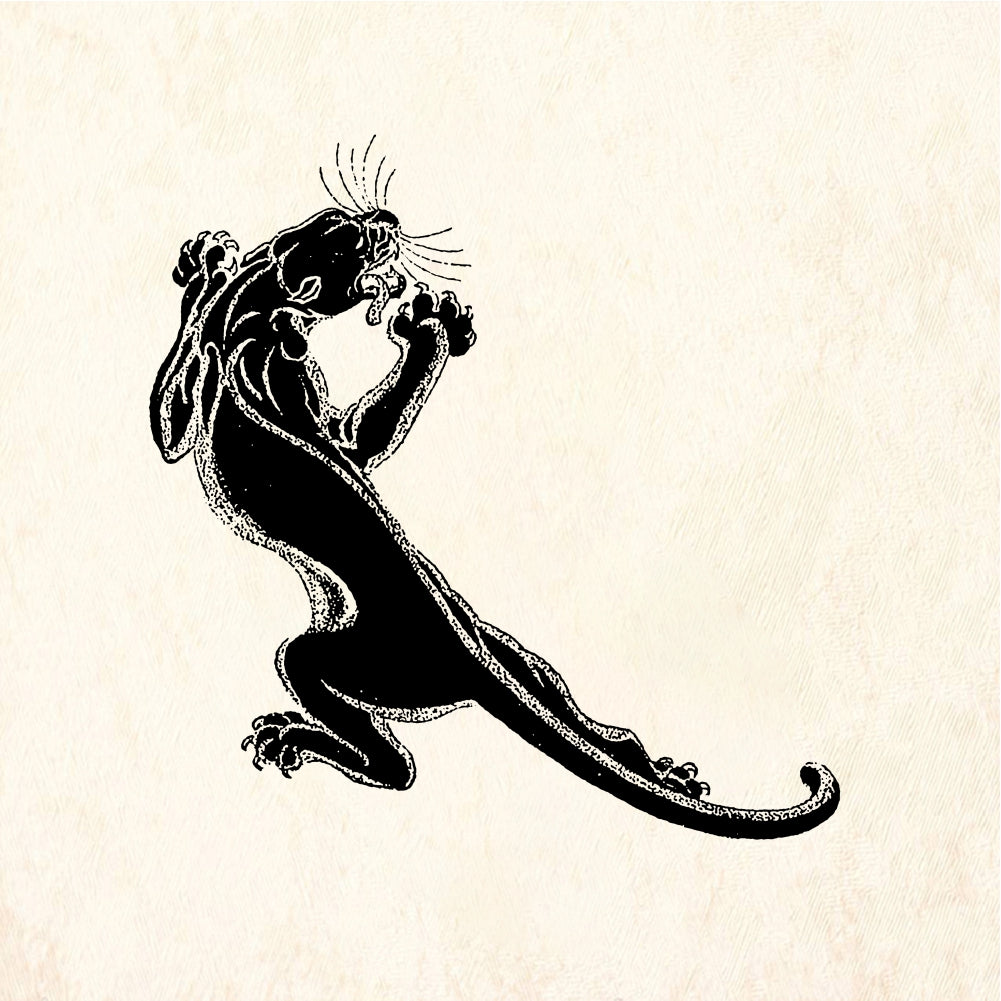 StampaFe Black panther - Rubber Stamp 1.25 x 1.25