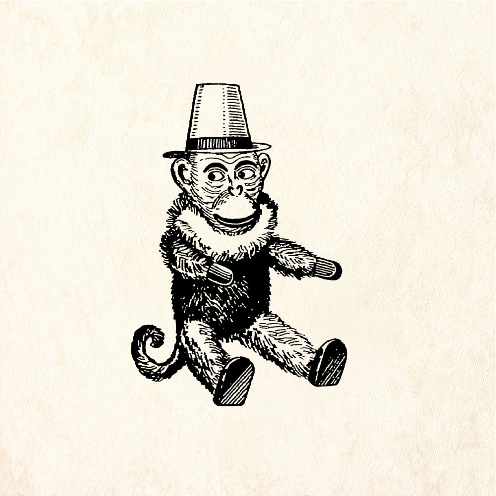 StampaFe Mechanical Monkey - Rubber Stamp 1.5 x 2