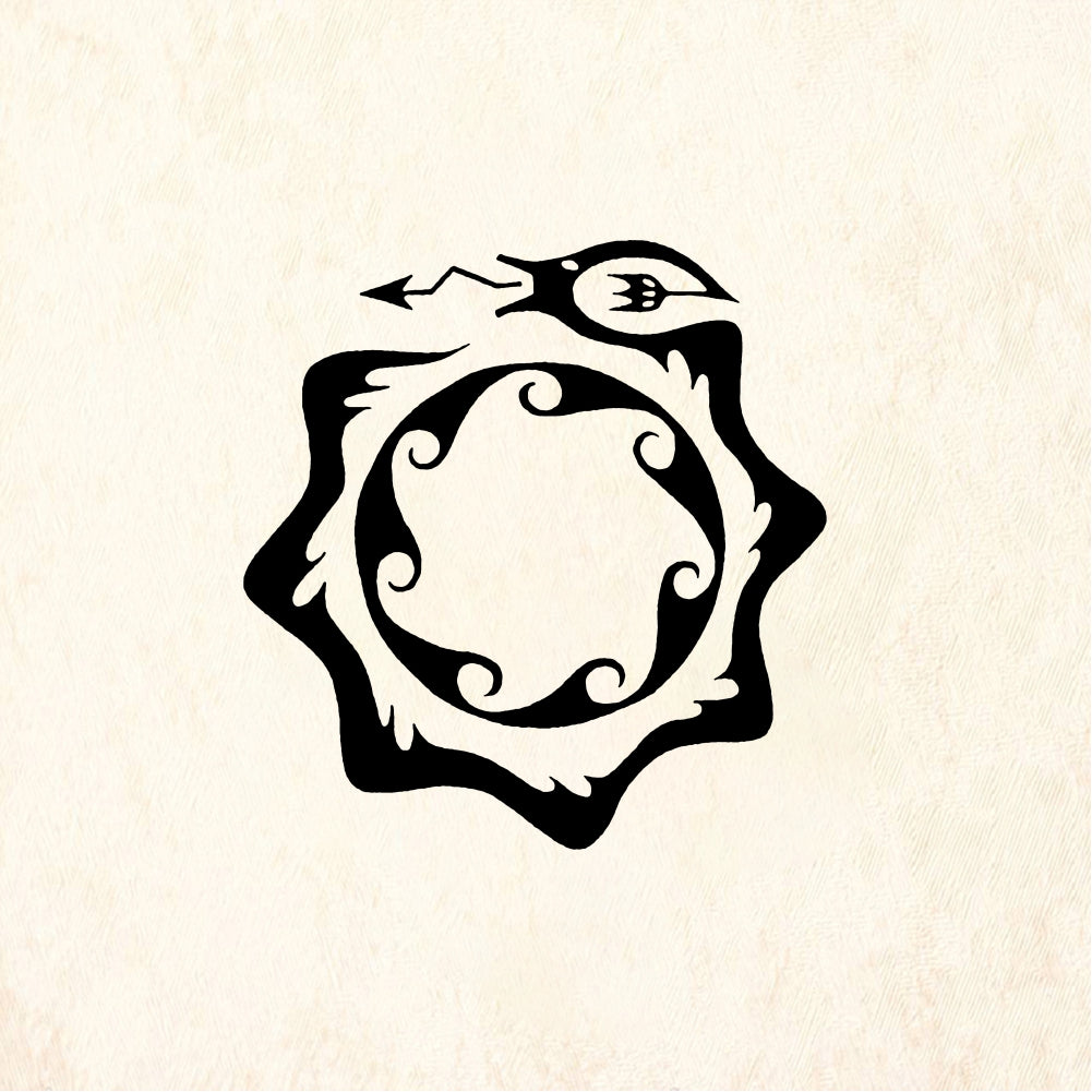 StampaFe Water serpent, circle Circular Water Serpent - Rubber Stamp 1.25 x 1.25