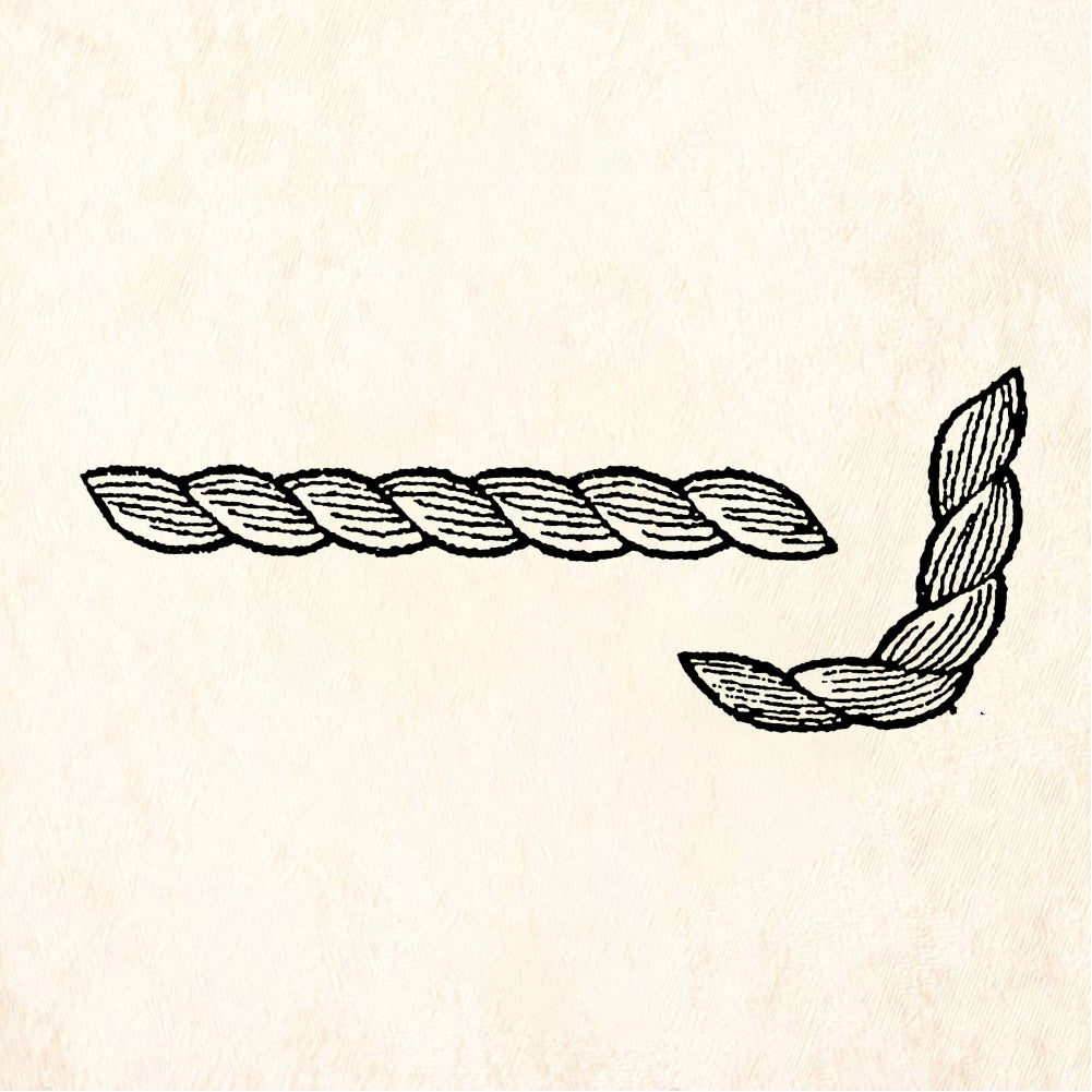 StampaFe Rope set, 2 stamps Lasso Rope Set - Rubber Stamp 1.75 x 0.5