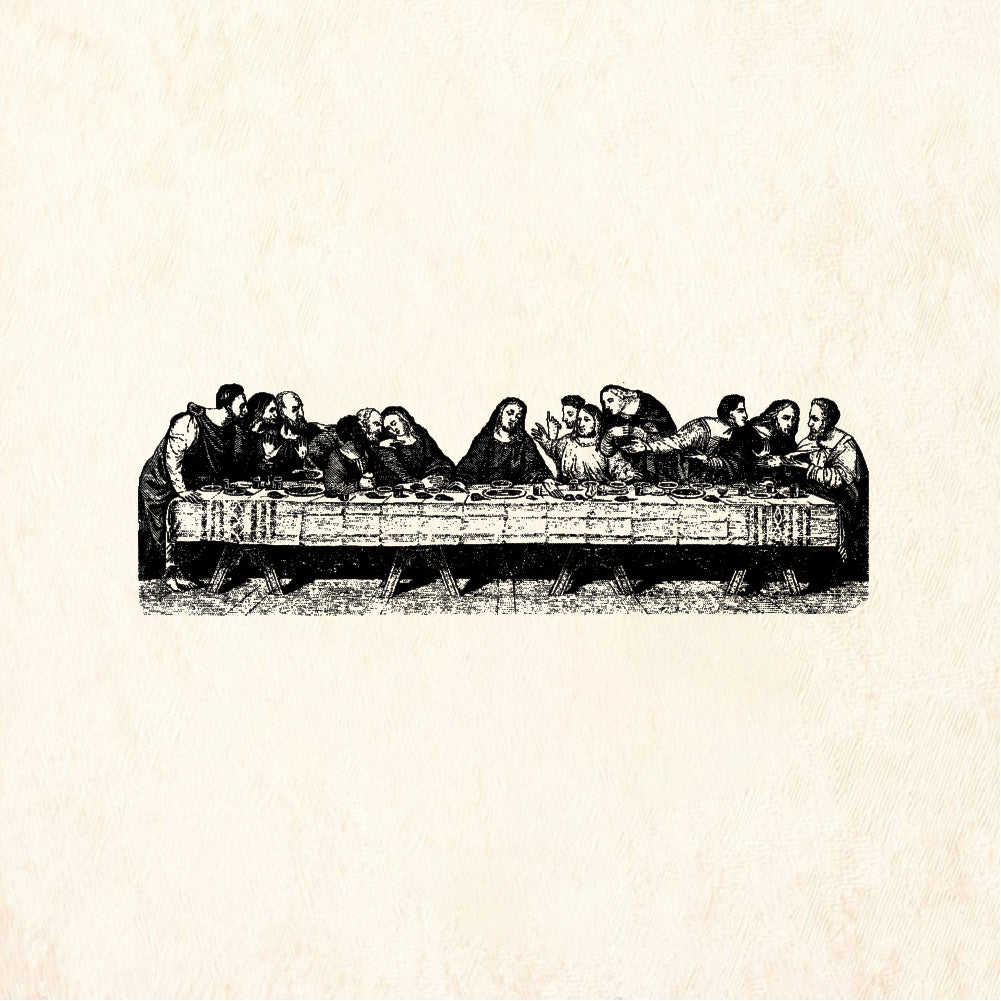 StampaFe Leo's Last Supper - Rubber Stamp 4 x 1.75