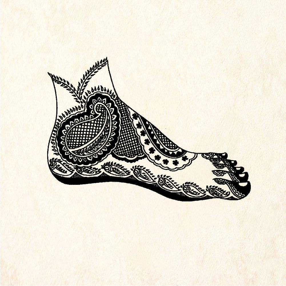StampaFe Mehndi foot - Rubber Stamp 2 x 1.5