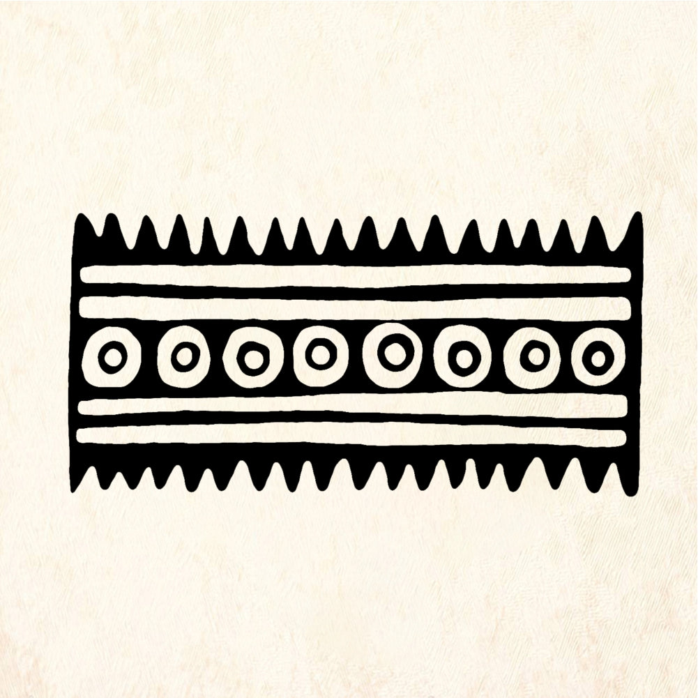 StampaFe Oaxaca Border Geometric Rubber Art Stamp