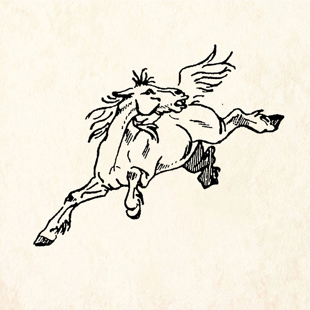 StampaFe Leaping horse - Rubber Stamp 1.5 x 1.25