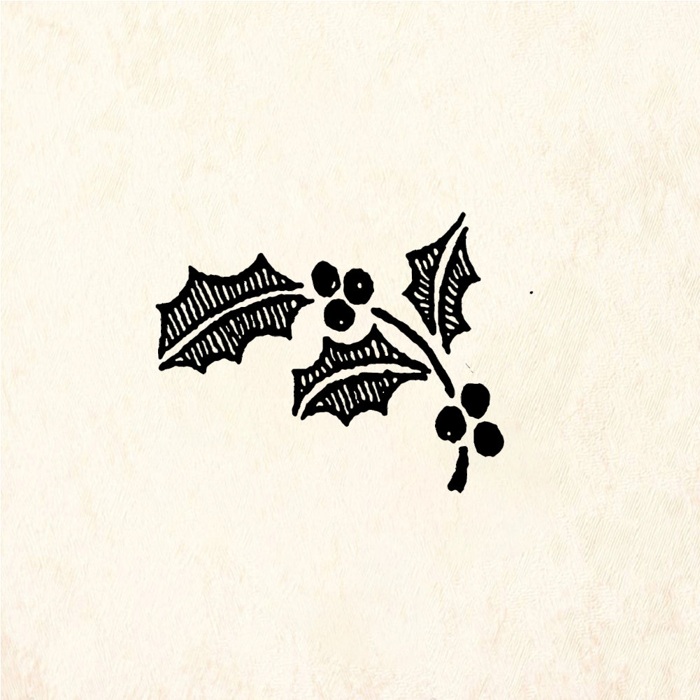 StampaFe Tiny holly Berries - Rubber Stamp 0.5 x 0.5