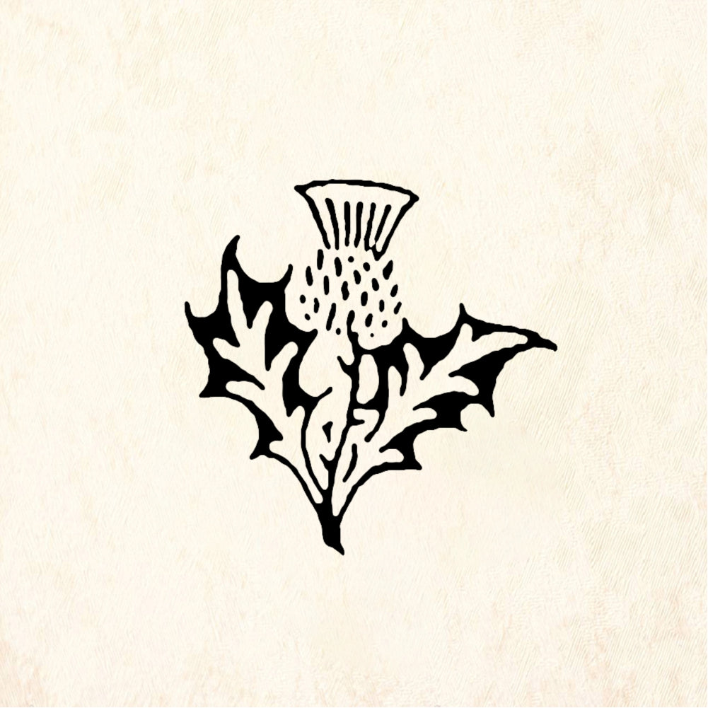StampaFe Thistle doodad Thistle Flower - Rubber Stamp 0.75 x 0.5