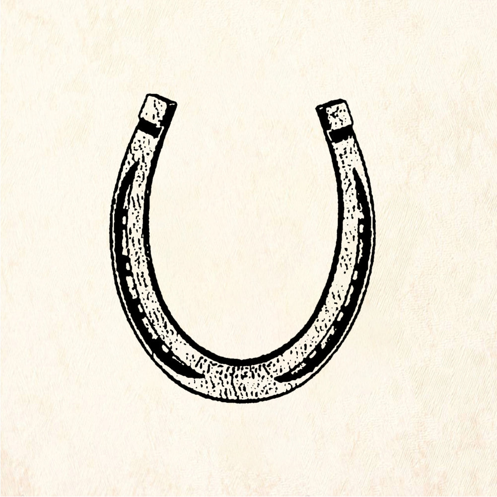 StampaFe Large Horseshoe Western Rubber Art Stamp