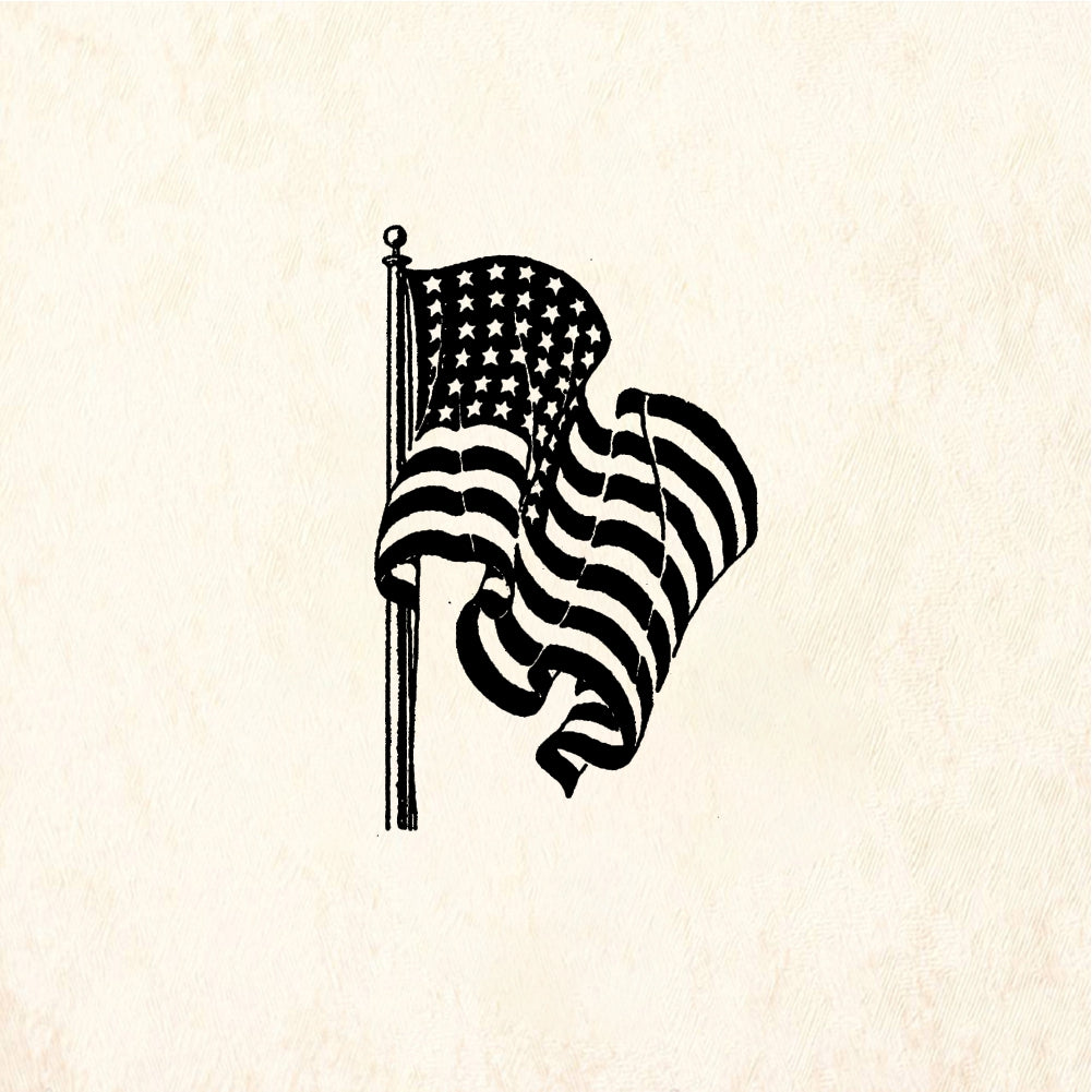 StampaFe American flag - Rubber Stamp 1.75 x 1