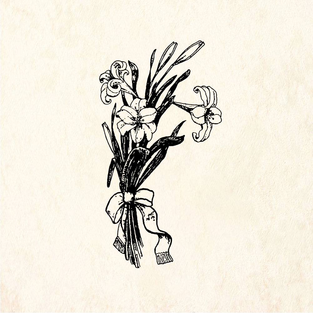 StampaFe Easter lilies - Rubber Stamp 1.5 x 2