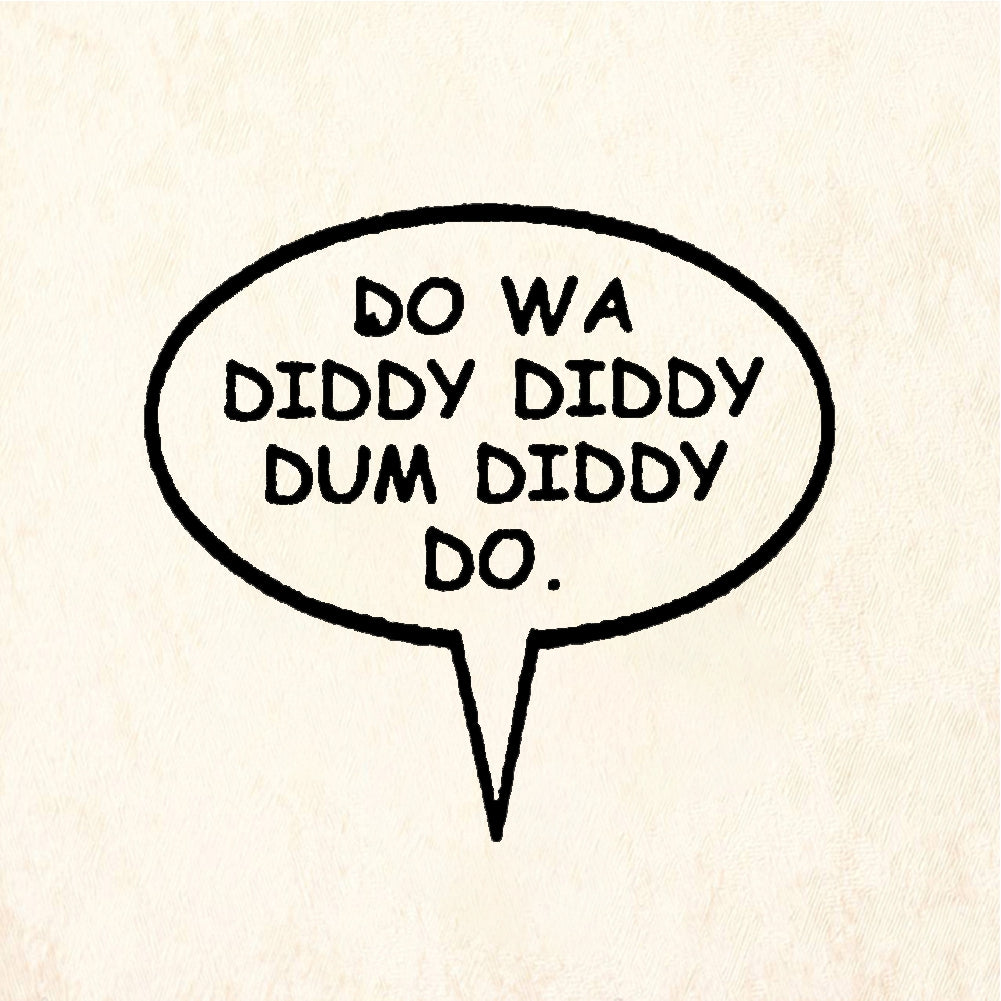 StampaFe DO YA GIDDY DIDDY Giddy Diddy - Rubber Stamp 2 x 0.75