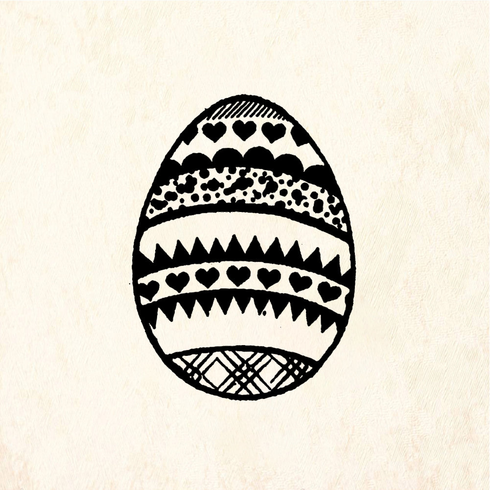 StampaFe Heart Easter egg - Rubber Stamp 0.75 x 1.5