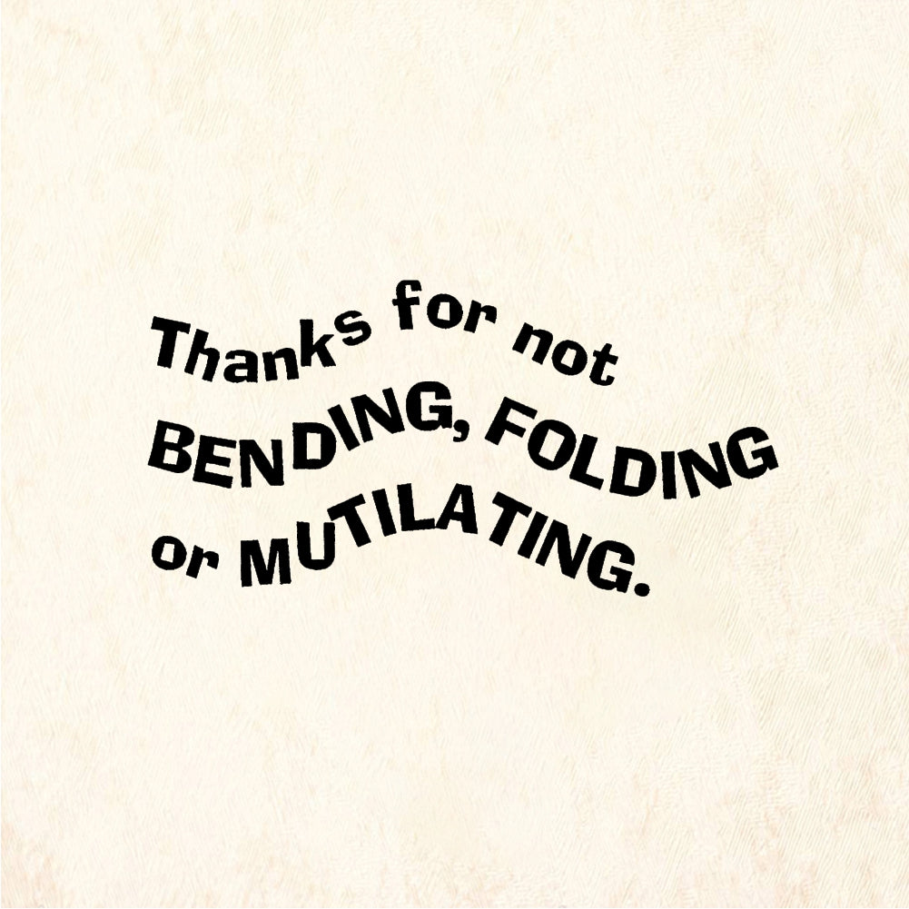 StampaFe Thanks for not bending, curved Thanks Curved - Rubber Stamp 2.5 x 1