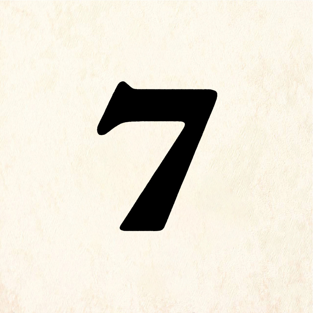 StampaFe Bold Number 7 - Rubber Stamp 0.5 x 1.25