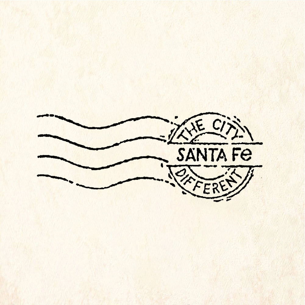 StampaFe The City Different, Santa Fe Small Postmark Rubber Art Stamp