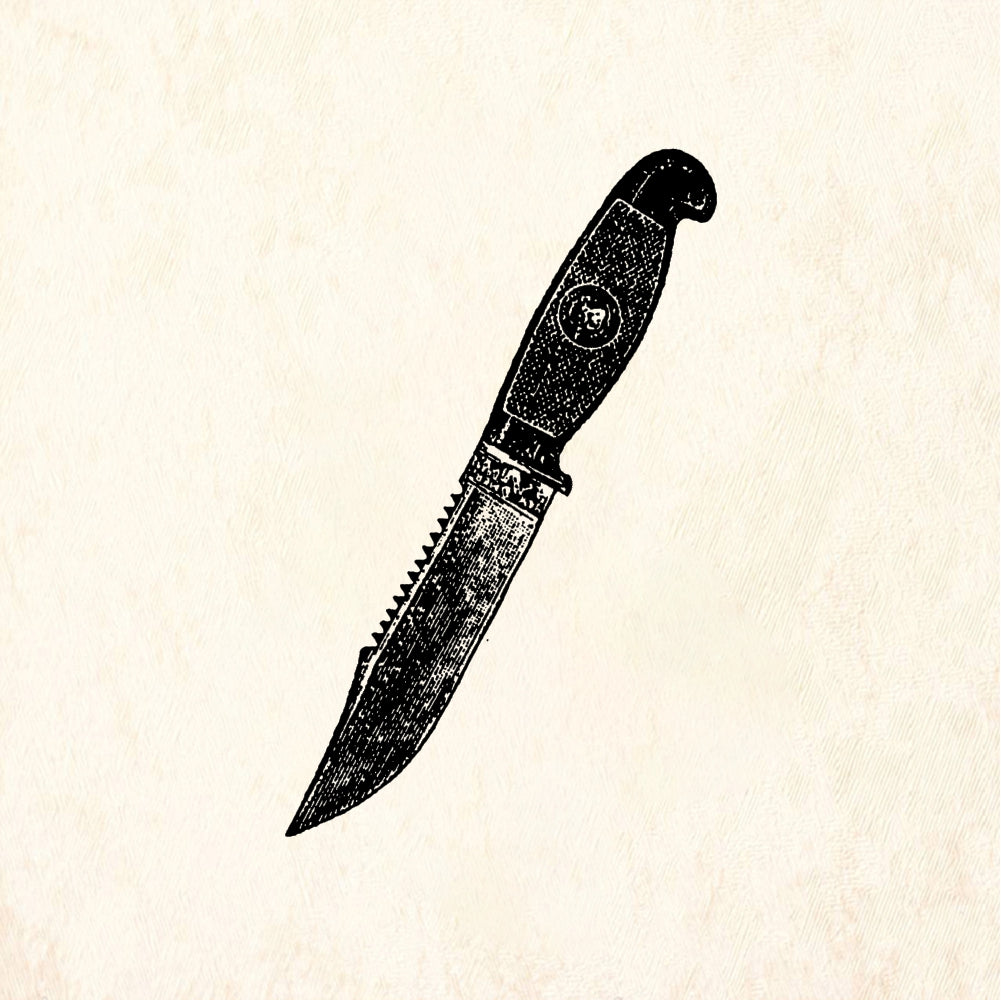 StampaFe Hunting knife - Rubber Stamp 2 x 0.75