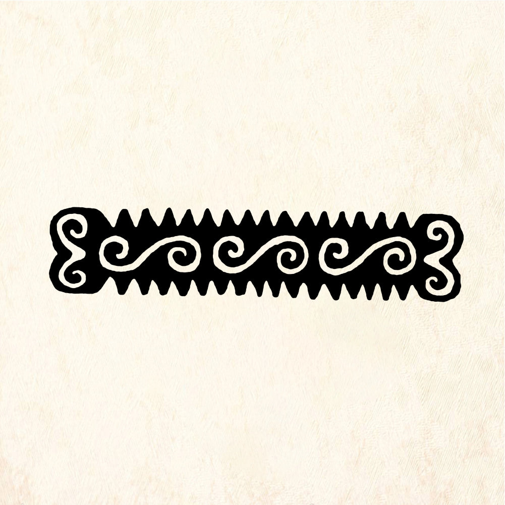 StampaFe Blue worm variation - Rubber Stamp 3 x 0.5