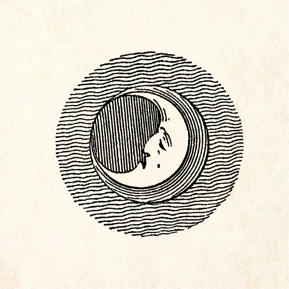 StampaFe Ancient moon - Rubber Stamp 1.25 x 1.75