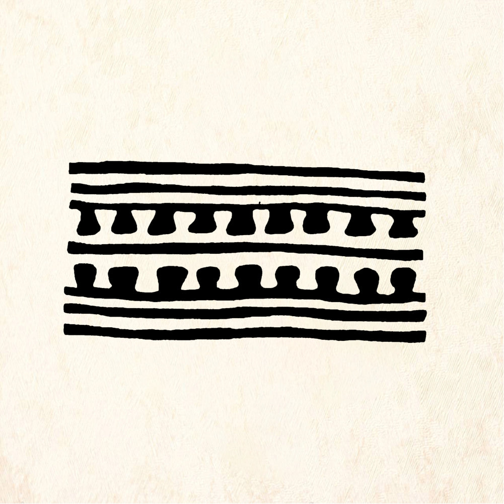 StampaFe Toothy Repeating Geometric Border Rubber Art Stamp
