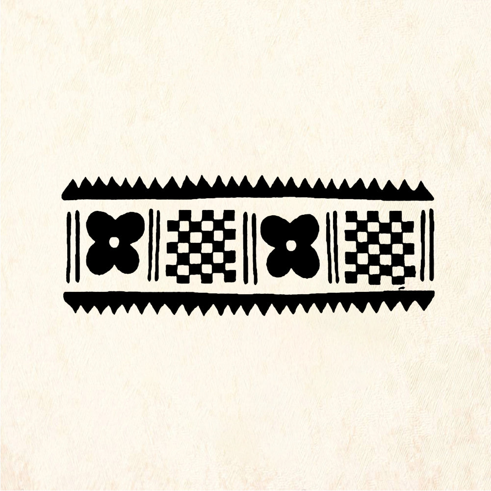StampaFe Checkerboard border - Rubber Stamp 2.25 x 0.75