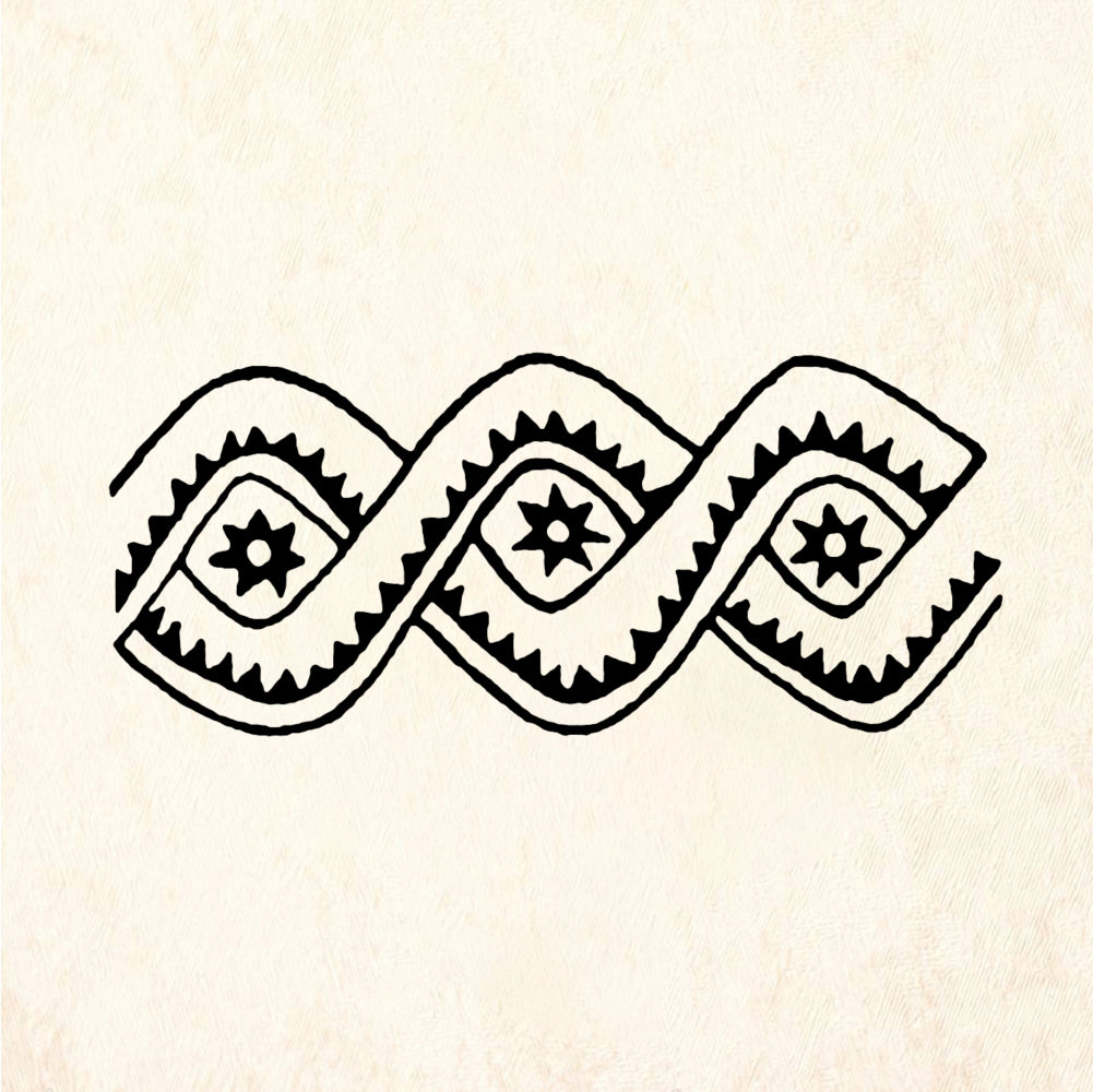 StampaFe Flower swirl border - Rubber Stamp 2.75 x 1