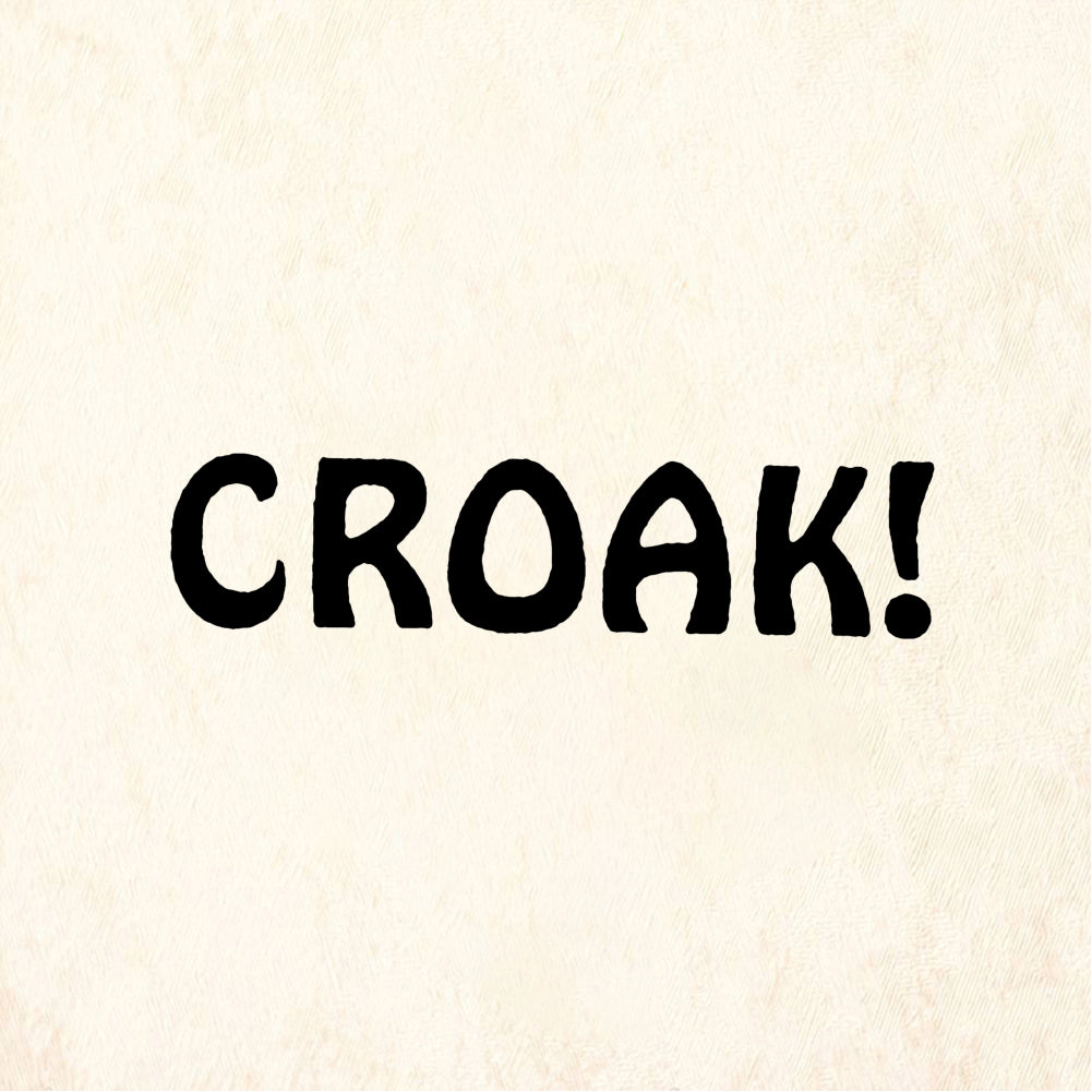 StampaFe CROAK! Frog Croak - Rubber Stamp 1.25 x 0.5