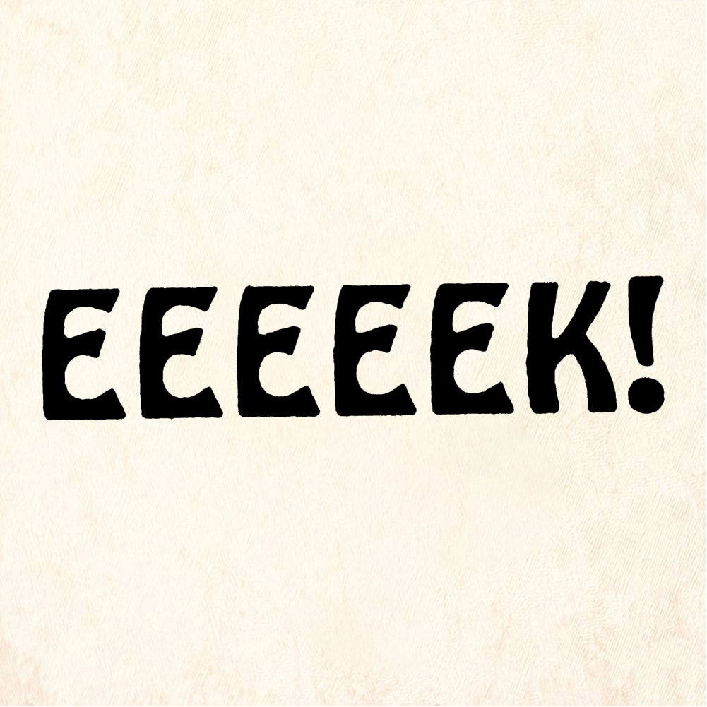 StampaFe EEEEEK! Spooky Eek Text - Rubber Stamp 1.75 x 0.75