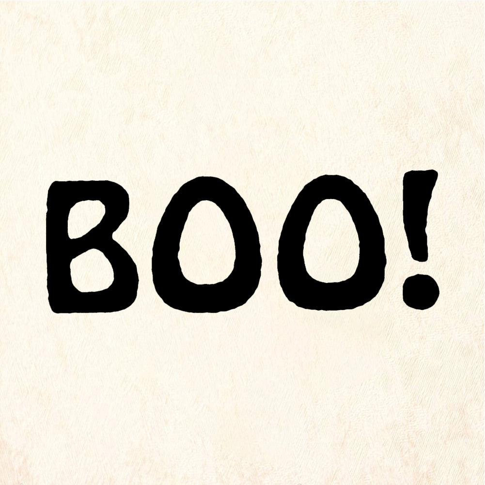 StampaFe BOO! Plain Boo Text - Rubber Stamp 1 x 0.5