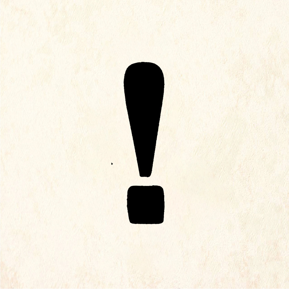 StampaFe Bold Exclamation Mark - Rubber Stamp 0.5 x 1.5