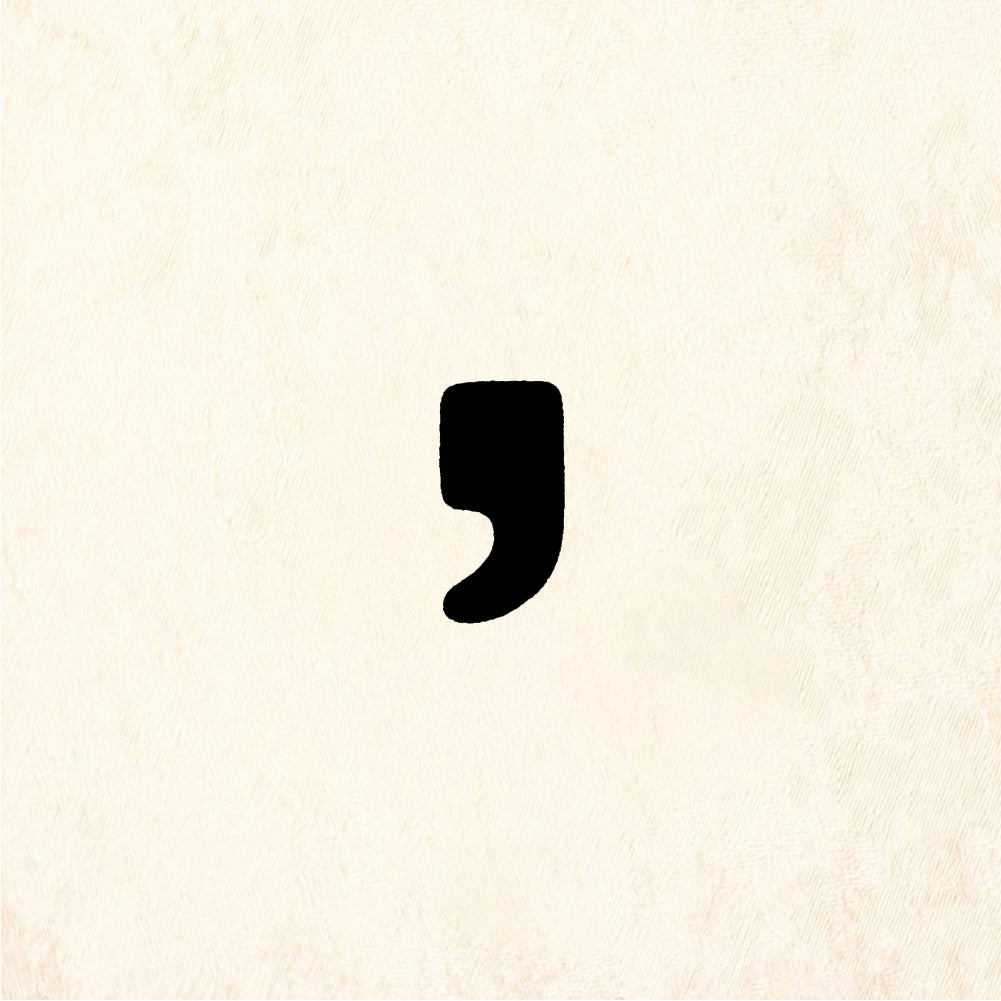 StampaFe Bold Comma - Rubber Stamp 0.25 x 0.5