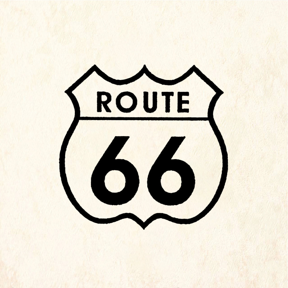 StampaFe Route 66, lg. Large Route 66 - Rubber Stamp 1 x 1