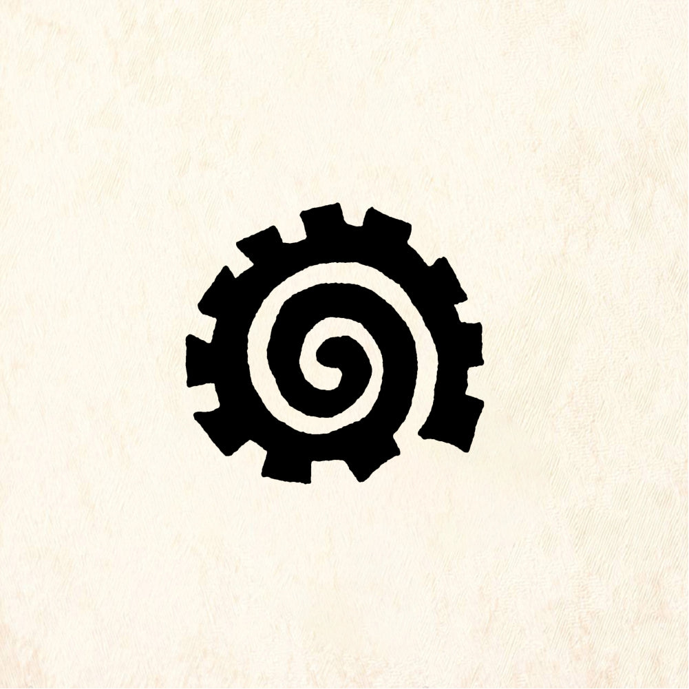 StampaFe Small Cog Gear Spiral Rubber Art Stamp