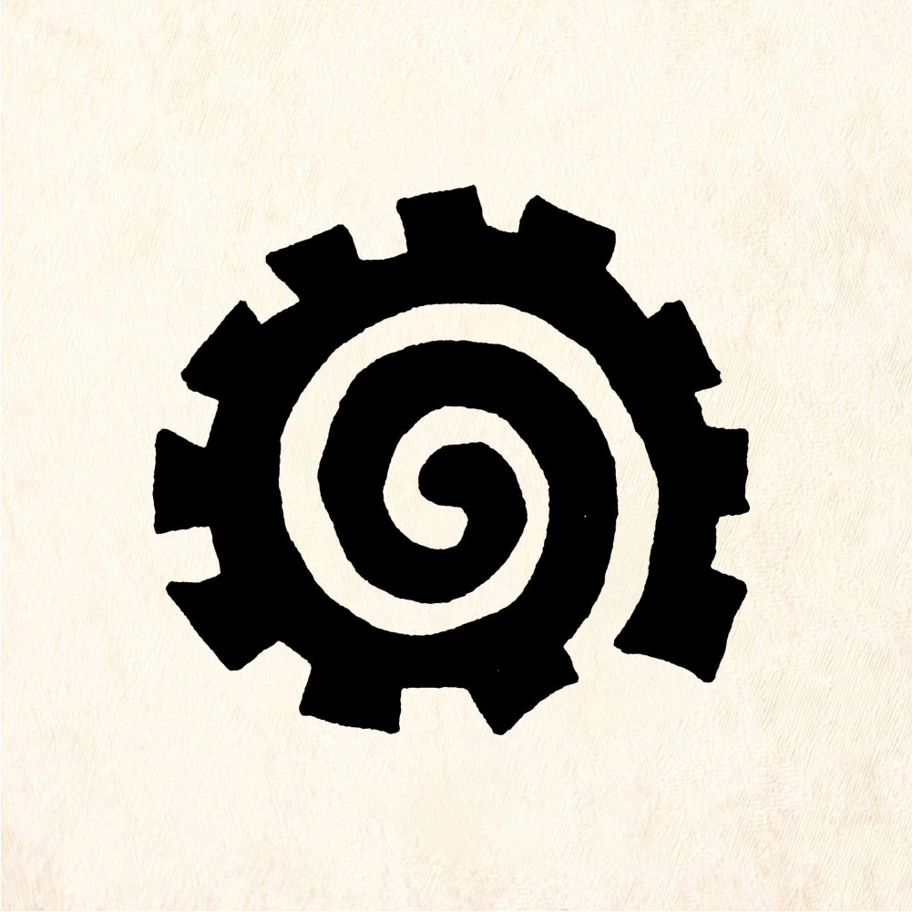 StampaFe Large Cog Gear Spiral Rubber Art Stamp