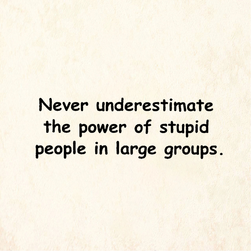 StampaFe Never underestimate stupid Power Of Stupid - Rubber Stamp 2.25 x 0.5