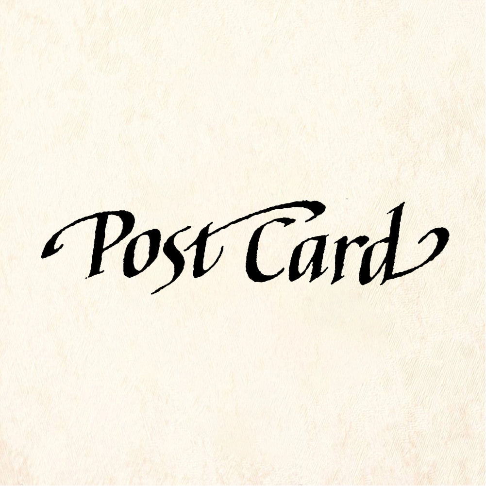 StampaFe Post Card, calligraphy Postcard - Rubber Stamp 1.5 x 0.5