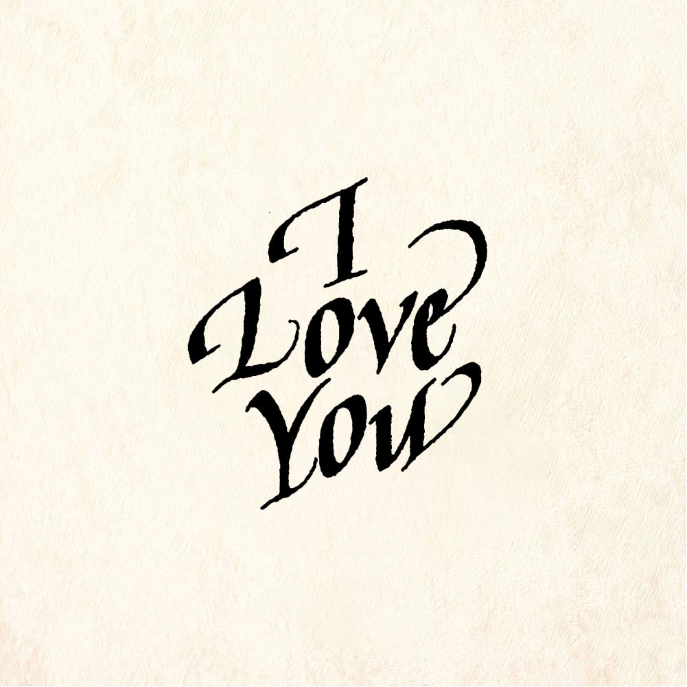 StampaFe I love you, calligraphy - Rubber Stamp 0.75 x 0.25
