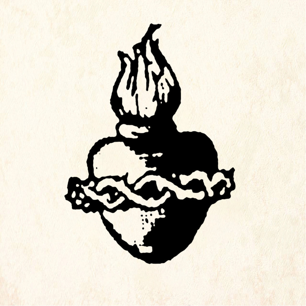 StampaFe Tiny Sacred Heart Rubber Art Stamp