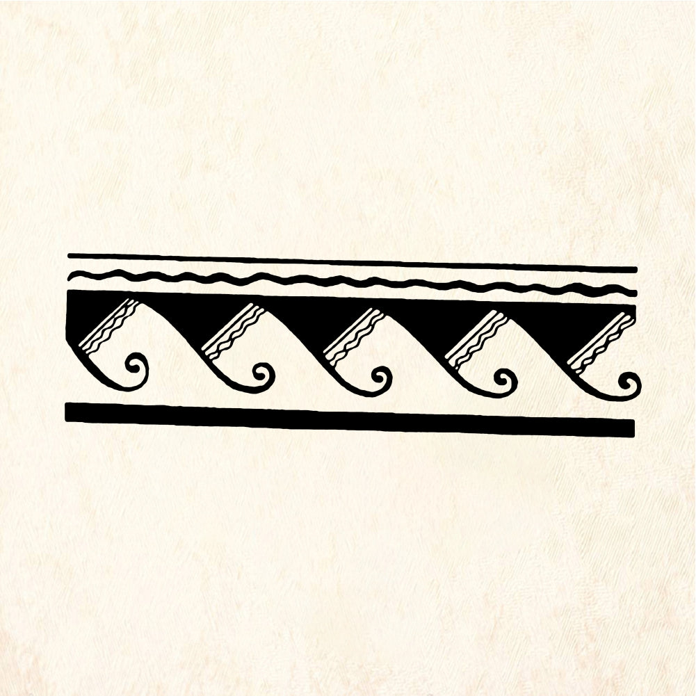 StampaFe Tendril border - Rubber Stamp 2.75 x 0.75