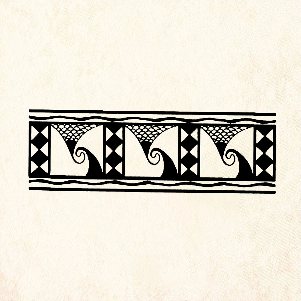 StampaFe Diamond tendril border - Rubber Stamp 2.75 x 0.75