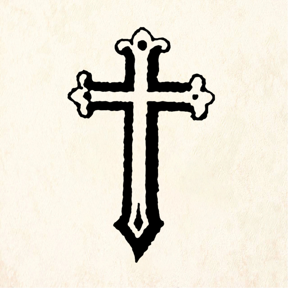 StampaFe Spike Cross Rubber Art Stamp