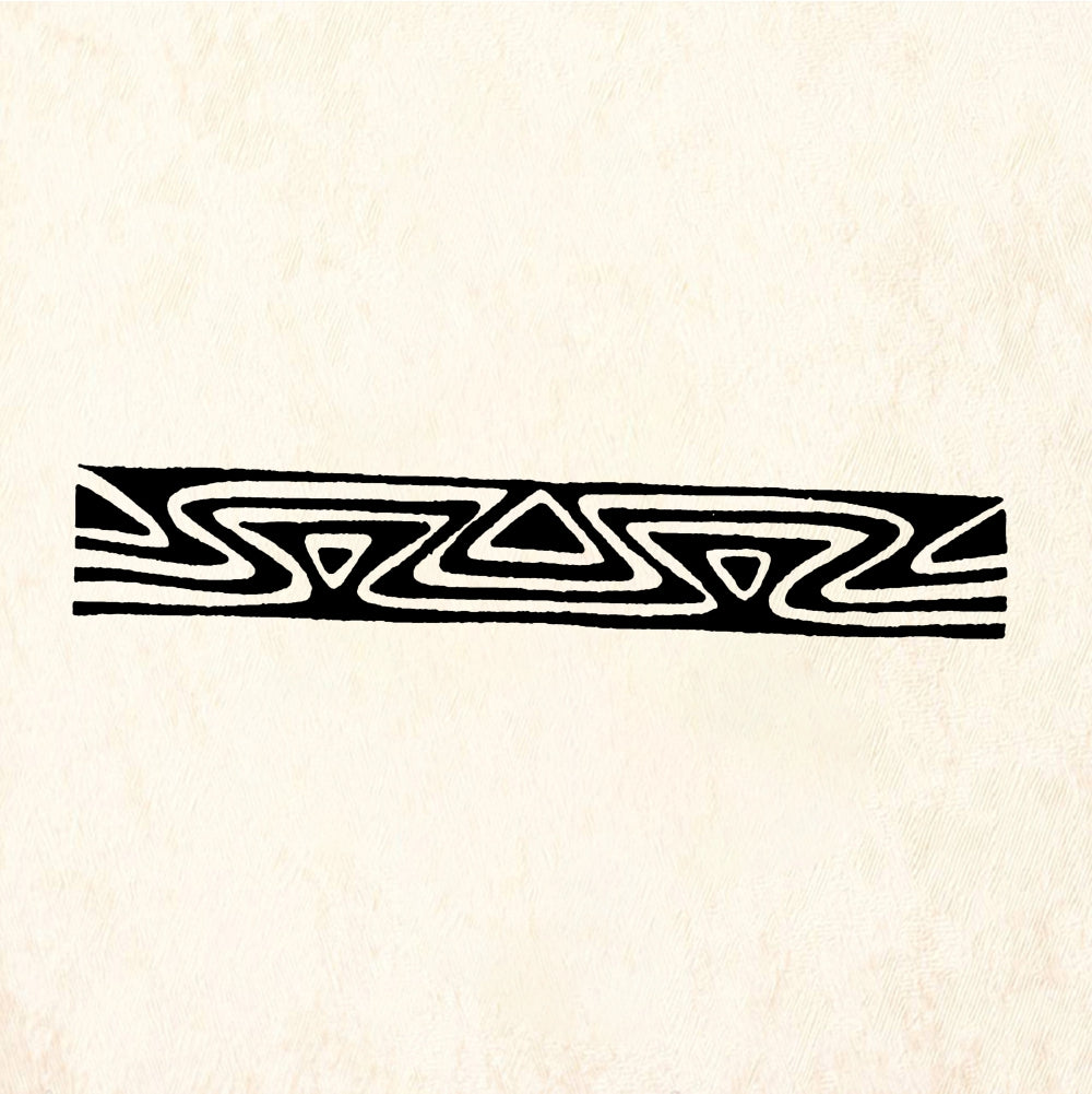StampaFe Wavy Triangle Geometric Border Rubber Art Stamp