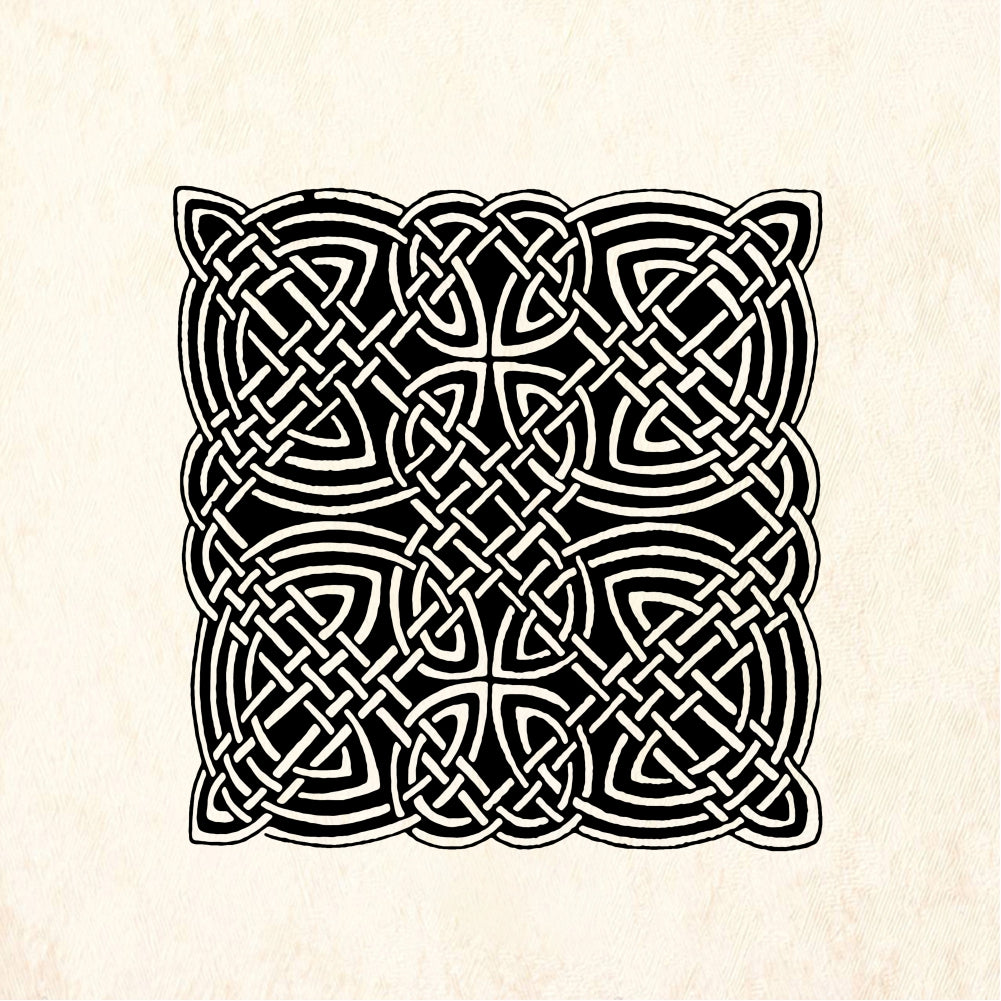StampaFe Celtic square Celtic Knot Square - Rubber Stamp 1.75 x 2