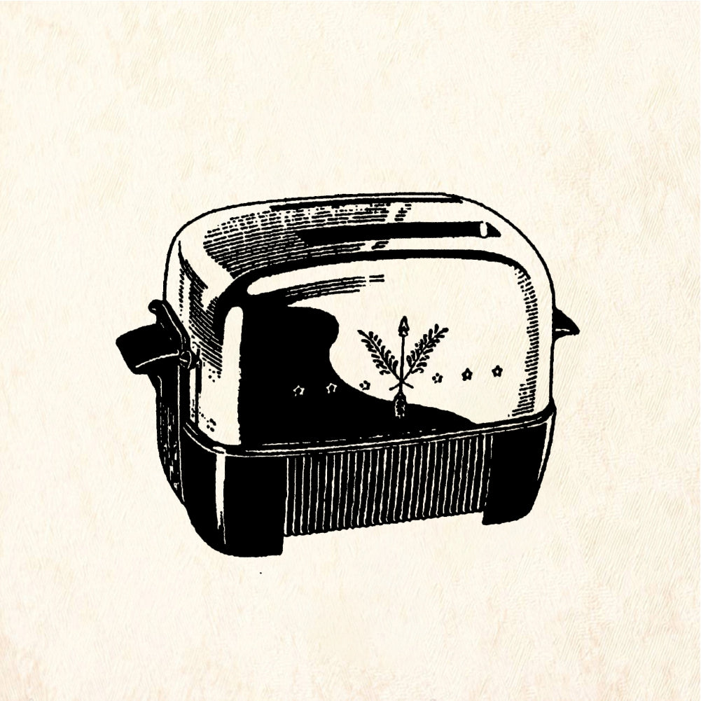 StampaFe Toaster Vintage Toaster - Rubber Stamp 1.25 x 0.5