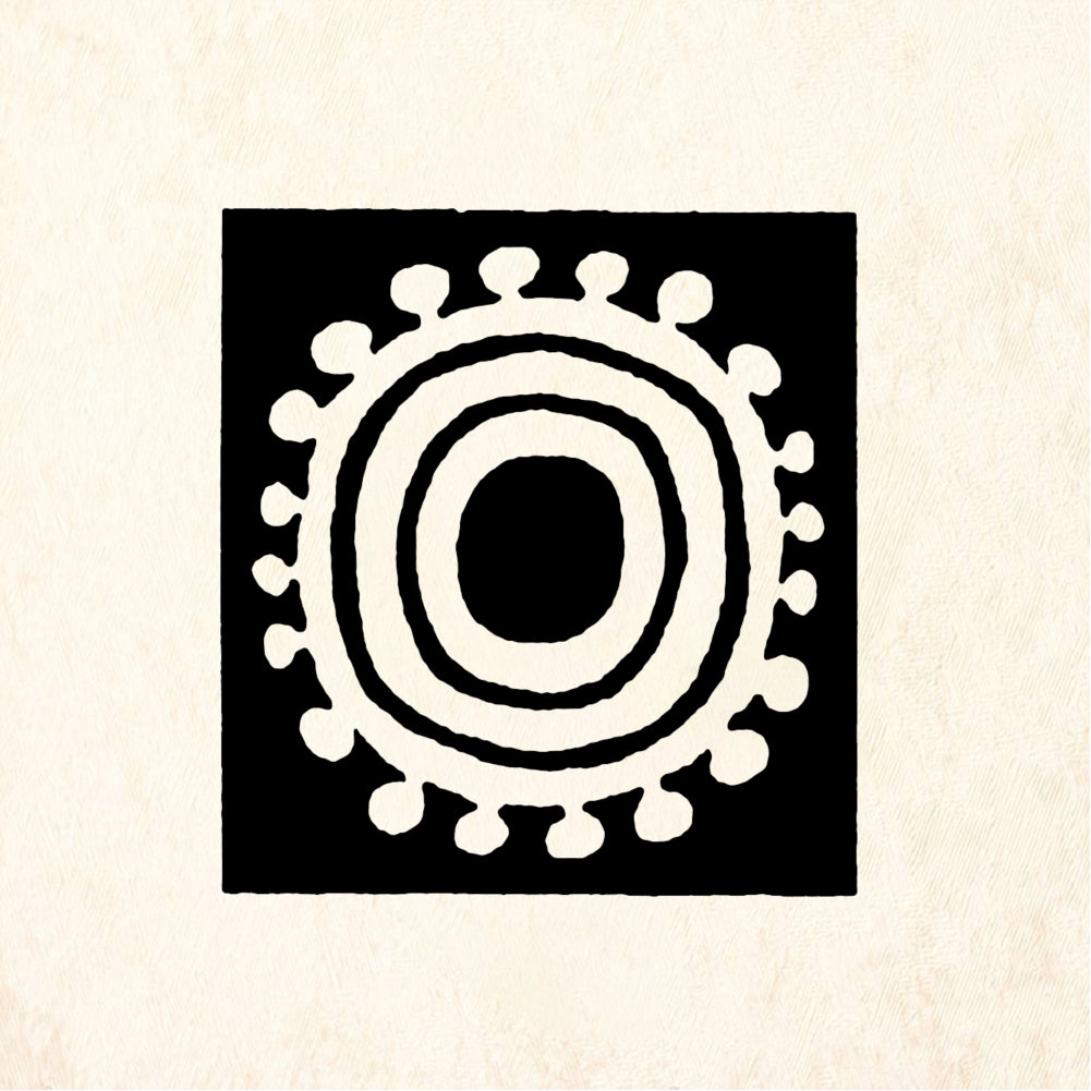 StampaFe Scallop square Motif - Rubber Stamp 1 x 1