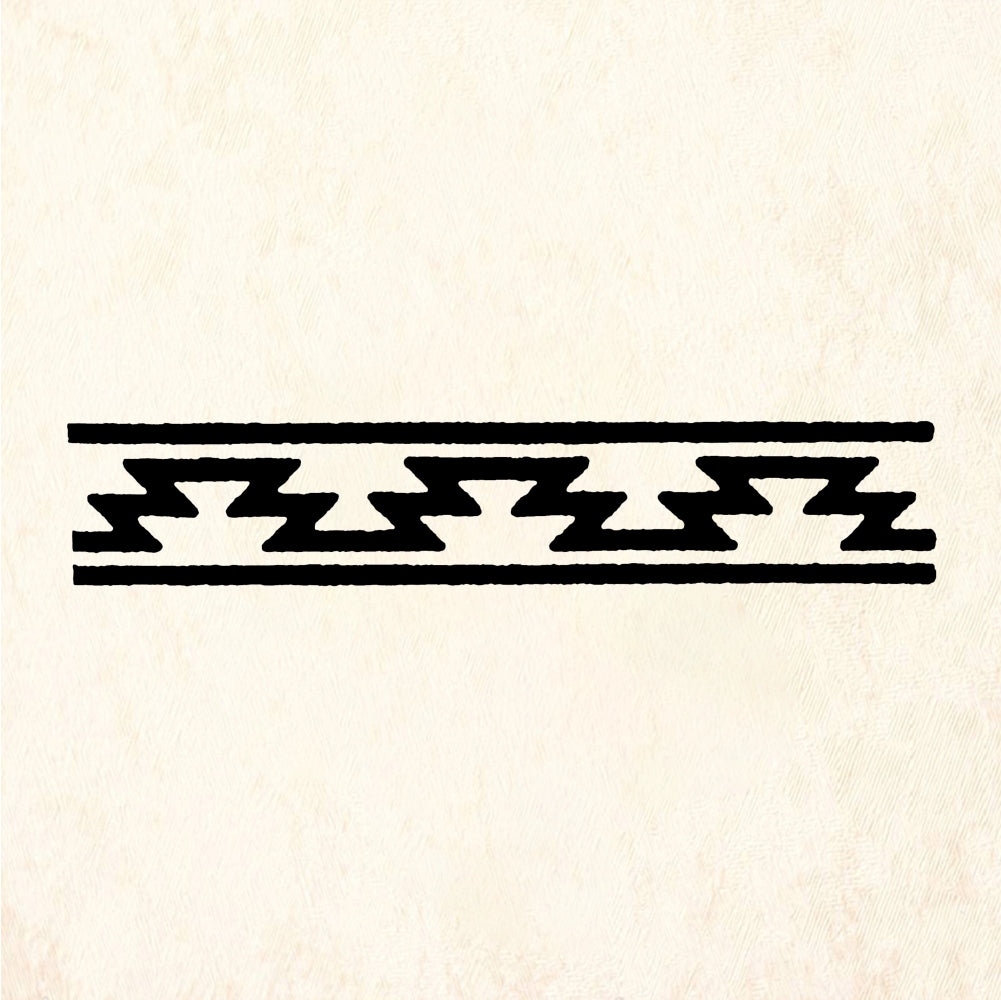 StampaFe Navajo border - Rubber Stamp 2.75 x 0.75